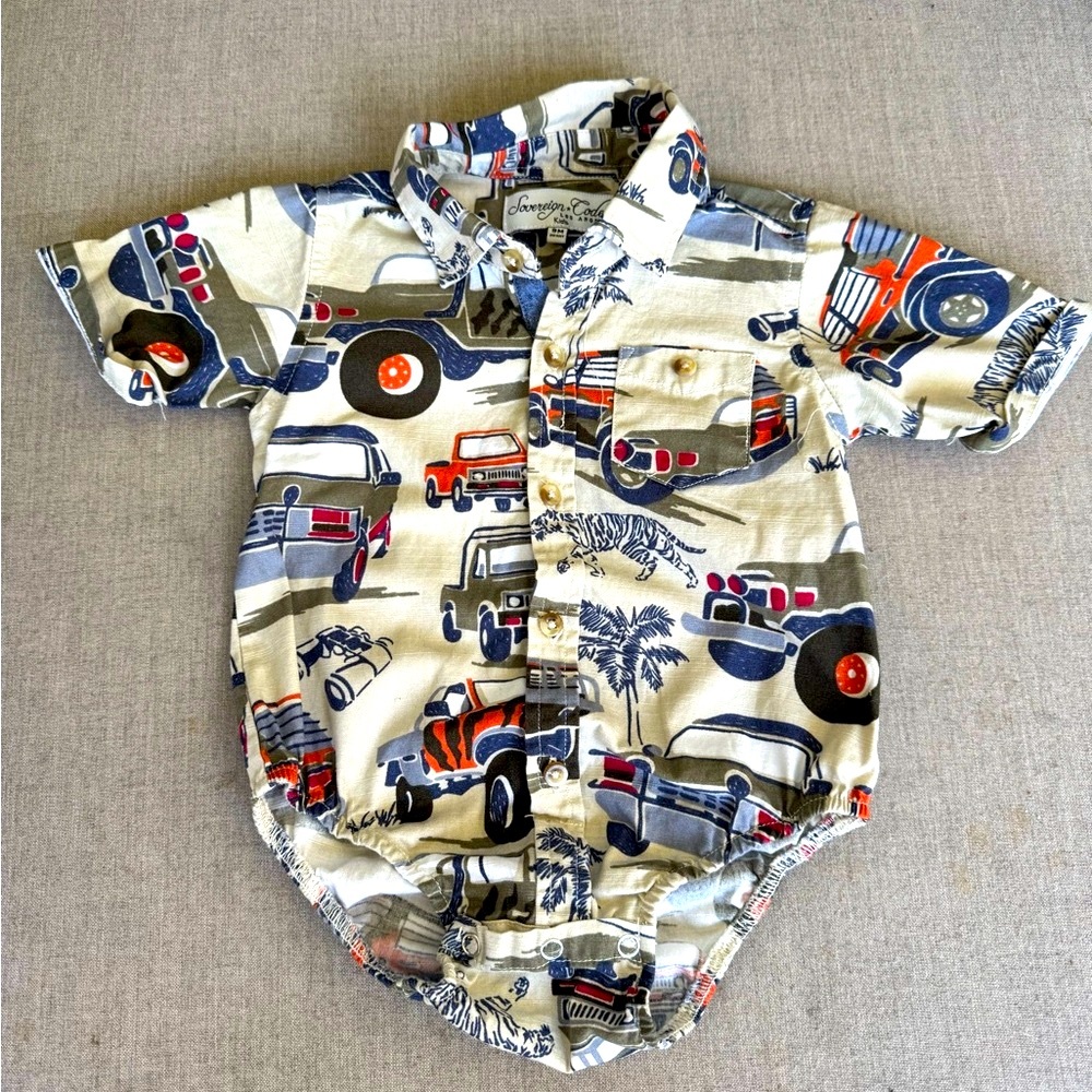 Sovereign Code, Safari Design, Onesie, Size 9 Months